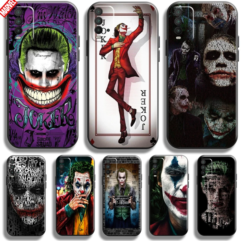 

Funny Joker Clown For Xiaomi Redmi 9T Phone Case Redmi 9T Liquid Silicon Silicone Cover Coque Back Black
