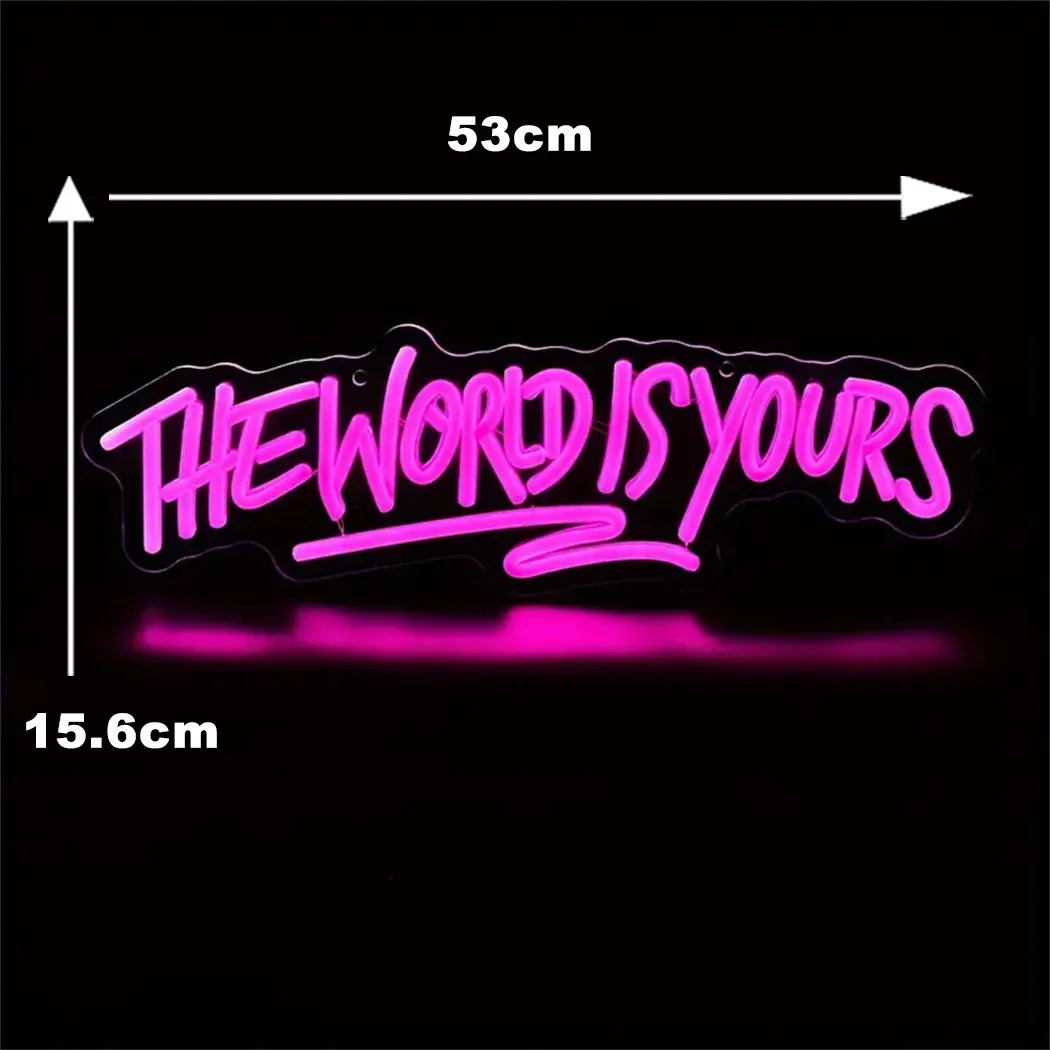 Неоновая светодиодная вывеска The World Is Yours настенные светильники