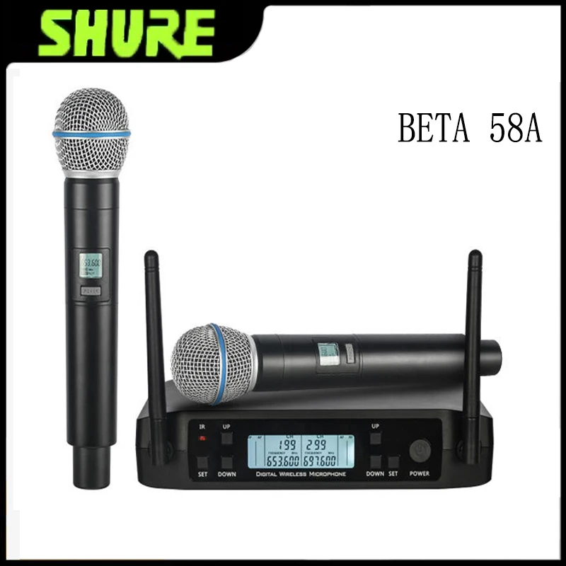 

Shure Glxd4 Beta 58a Wireless Microphone UHF Dynamic Handheld Professional Radio Stage Speech broadcast hand microphone