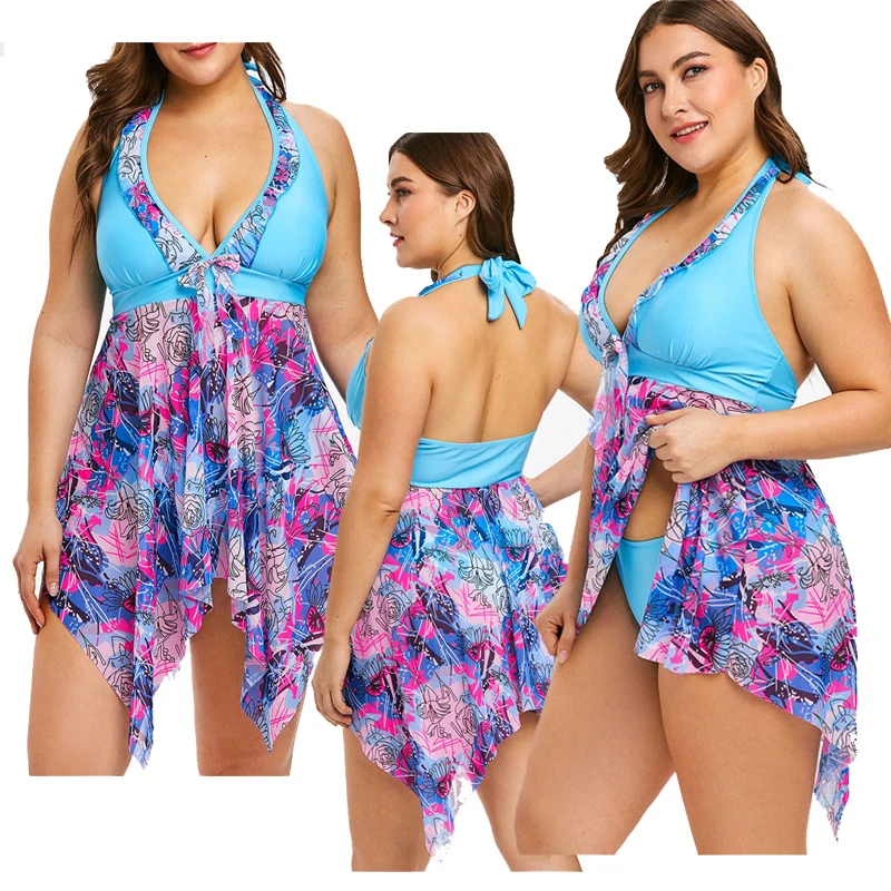 

Two Piece Sexy Swimdress Tankini Swimwear For Women 2022 Print Bathing Suit Bodysuit Swimsuit Beach Female Summer Beachwear