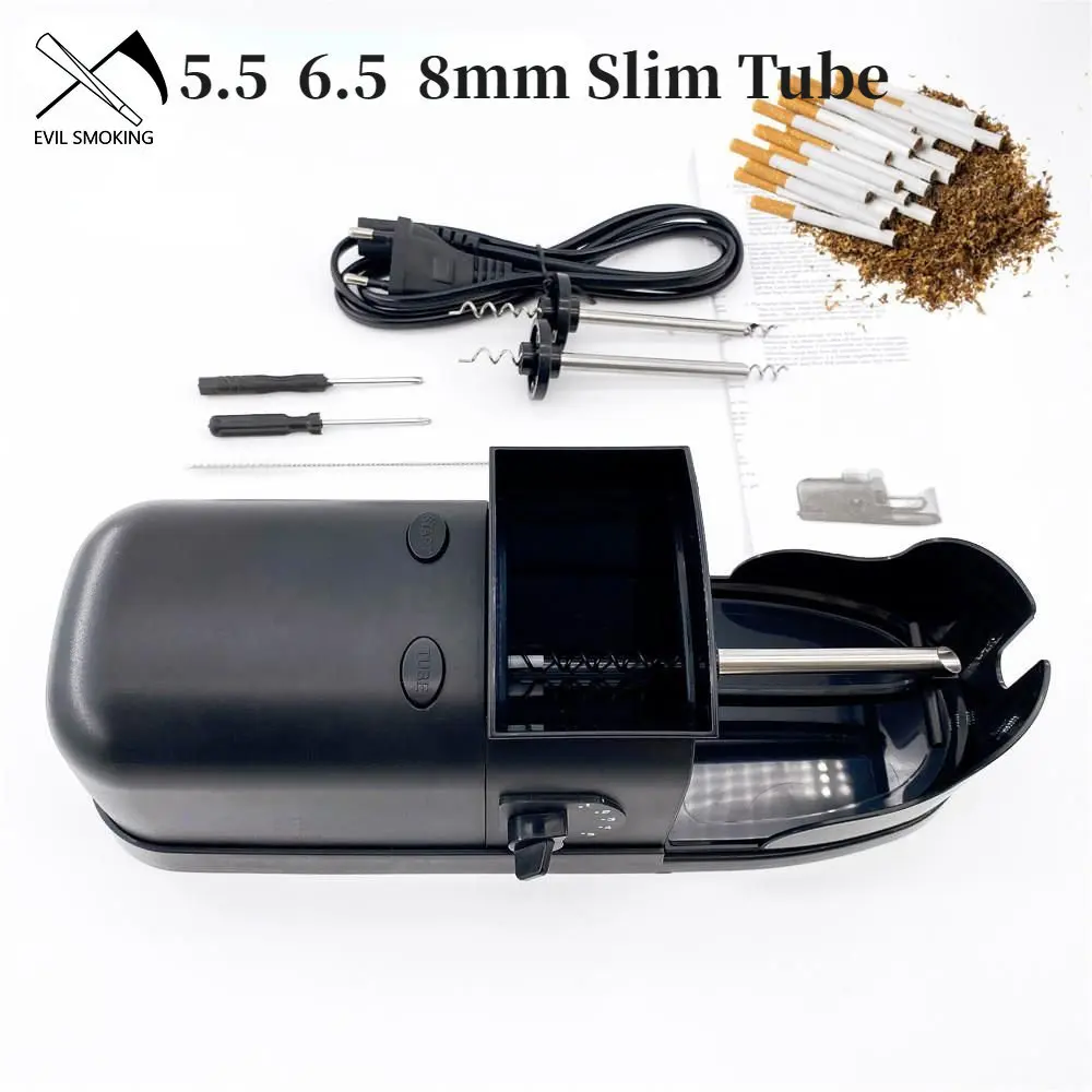 

Прикуриватель сигарет 5,5/6,5/8 мм с тонкой трубкой 3 в 1 переключаемый высокоскоростной табачный инжектор-ролик Электрическая роликовая машин...