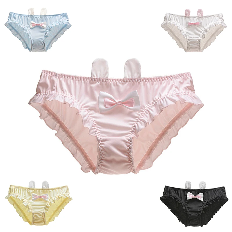 

5 Colors Lovely Bunny Panties Cute Lolita Pants Kawaii Novelty M L Rabbits Sexy Adorable Underwear Brief Lingeries DDLG