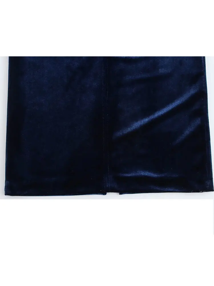 TRAFZA 2024 осеннее бархатное платье для женщин модные трендовые облегающие платья