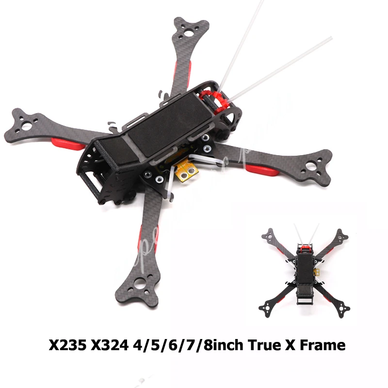 HSKRC 4 дюйма X200 200 мм 5 дюймов X235 235 мм HX215 215 мм 6 дюймов X268 268 мм 7 дюймов X292 292 8 дюймов X324 324 углеродное волокно рамка квадрокоптера
