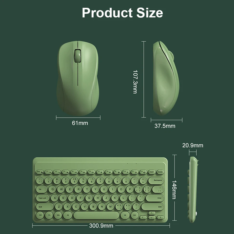 mini wireless keyboard mouse set 2 4g wireless gaming keyboard mice combo for laptop macbook xiaomi computer pc gamer keypad free global shipping