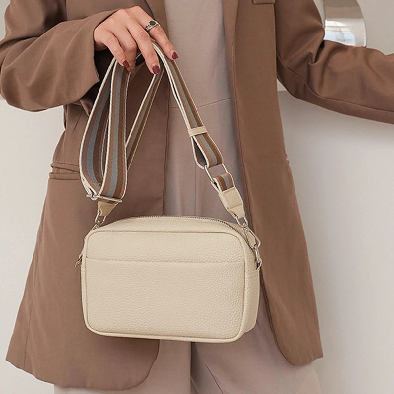 

Женские сумки через плечо с широким ремешком, однотонные классические дамские сумочки, роскошные квадратные сумки через плечо, сумки-слинги для женщин