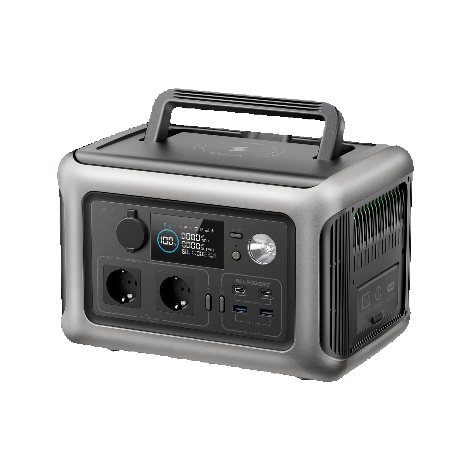 ALLPOWERS estación de energía portátil R600, batería LiFePO4 299 Wh, 2×600 W