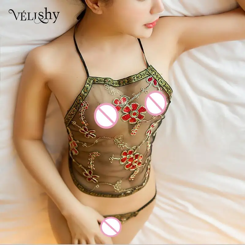 

Fishnet See Through Mesh Sheer Lingerie Sleeveless Backless High Cut Thong Stretch Leotard Women Sexy Bodysuit Nightwear