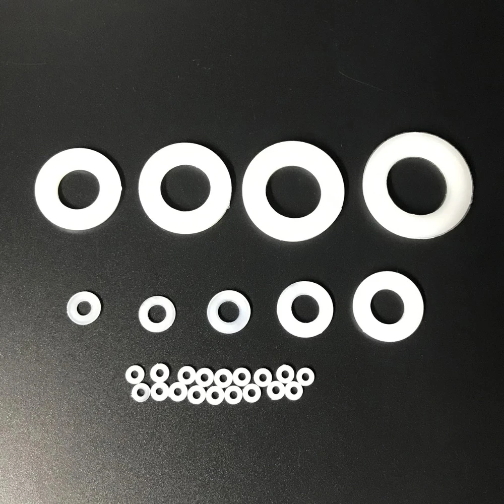 

M2 black White nylon plastic flat gasket washer