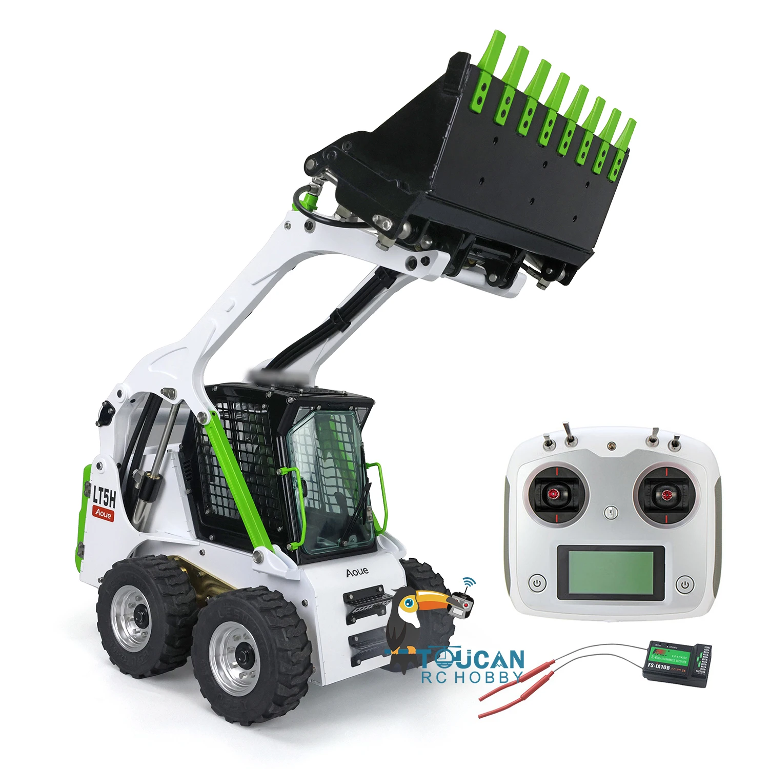

Toys for Boys LESU 1/14 Wheeled Skid-Steer Metal Hydraulic RC Loader Aoue LT5H I6S Ready to Run RC Car Models THZH1279-SMT2