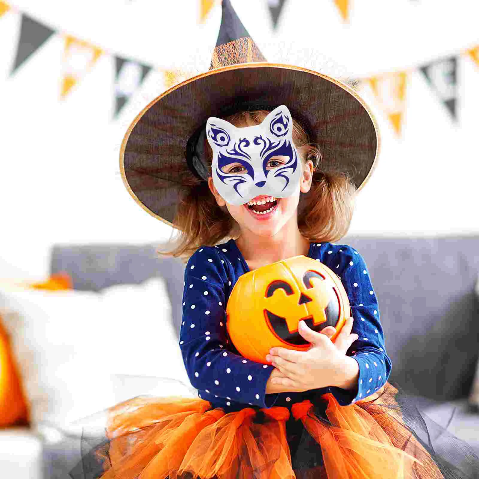 6 шт. маскарадная маска пустая белая DIY для вечеринок бумага выпускного вечера