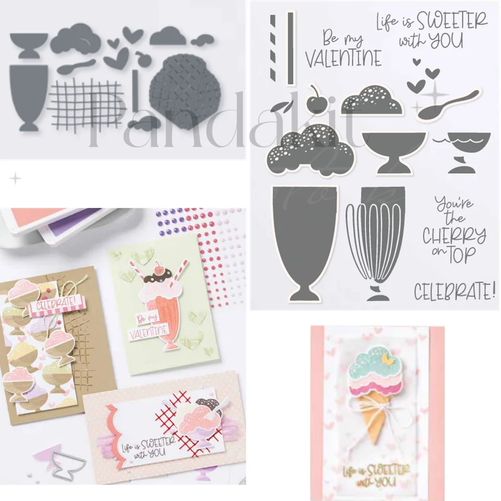

Shake The Milkshake Clear Stamp Metal Cutting Dies DIY Craft Paper Making Greeting Cards Scrapbooking Decoration 2022-2023 New