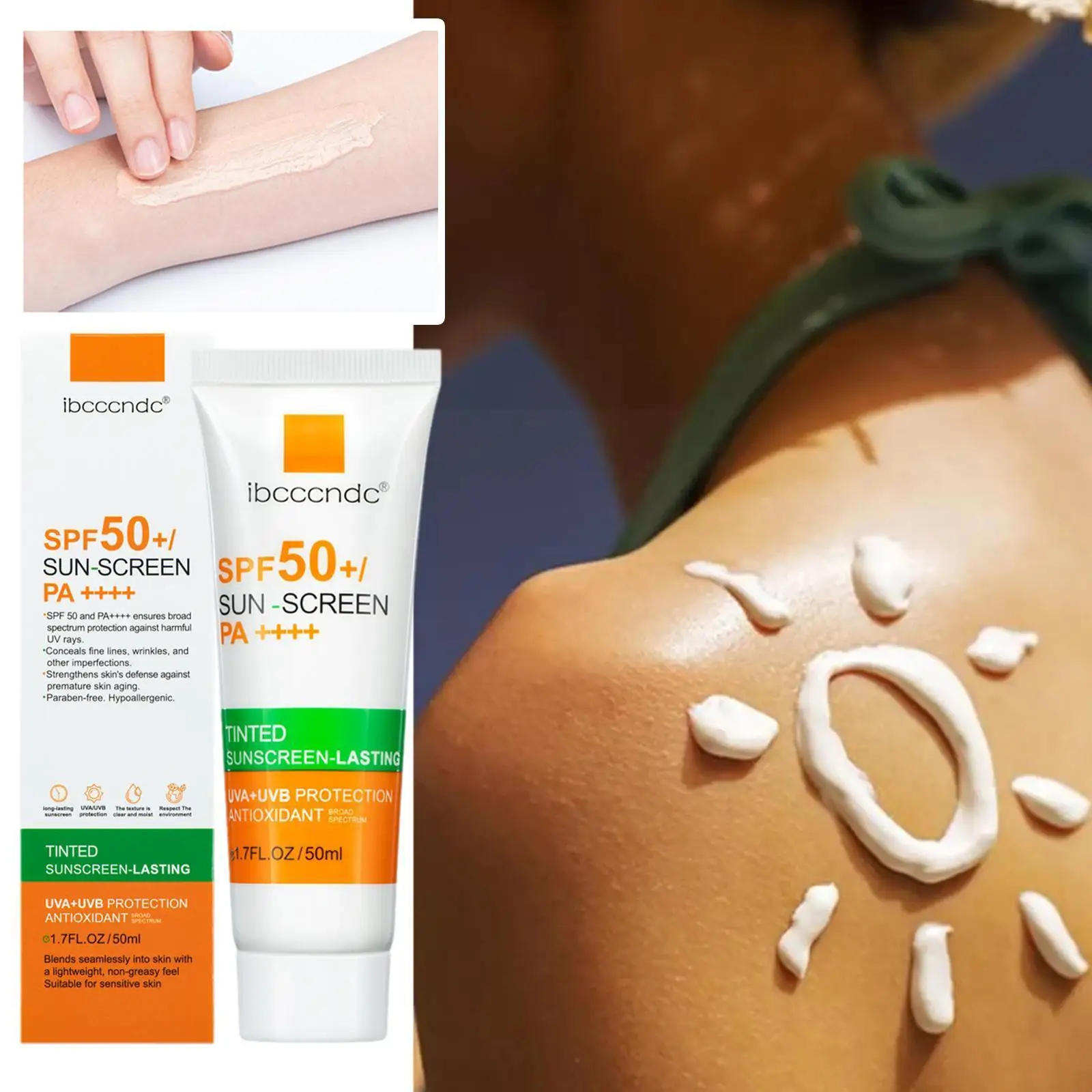 

Солнцезащитный отбеливающий крем для лица, для ухода за кожей, крем для лица, стойкий крем, солнцезащитный крем для макияжа, косметика для те...