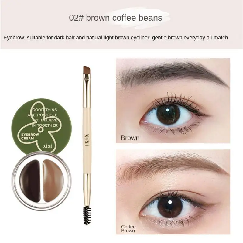 

Double-layer Combination Eyebrow Cream Natural Eyebrow Cream Water Clear Waterproof Waterproof Eyebrow Gel Eyebrow Powder