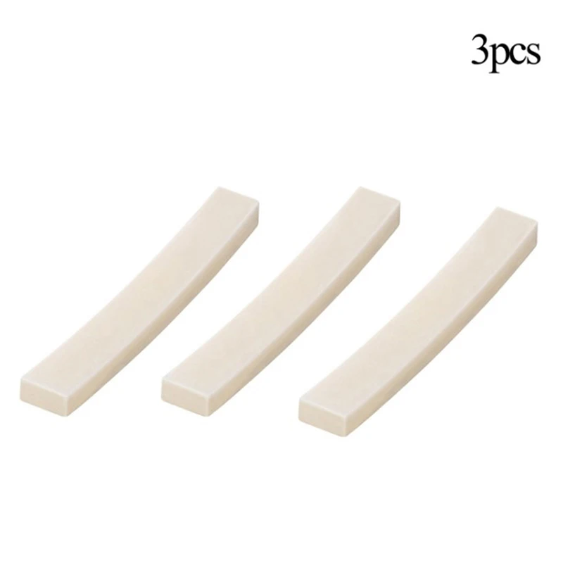 

3pcs Durable Natural Buffalo Bone Guitar Nuts Blank For Electric Classical Guitar Bass Stringed Instrument Guitar Parts