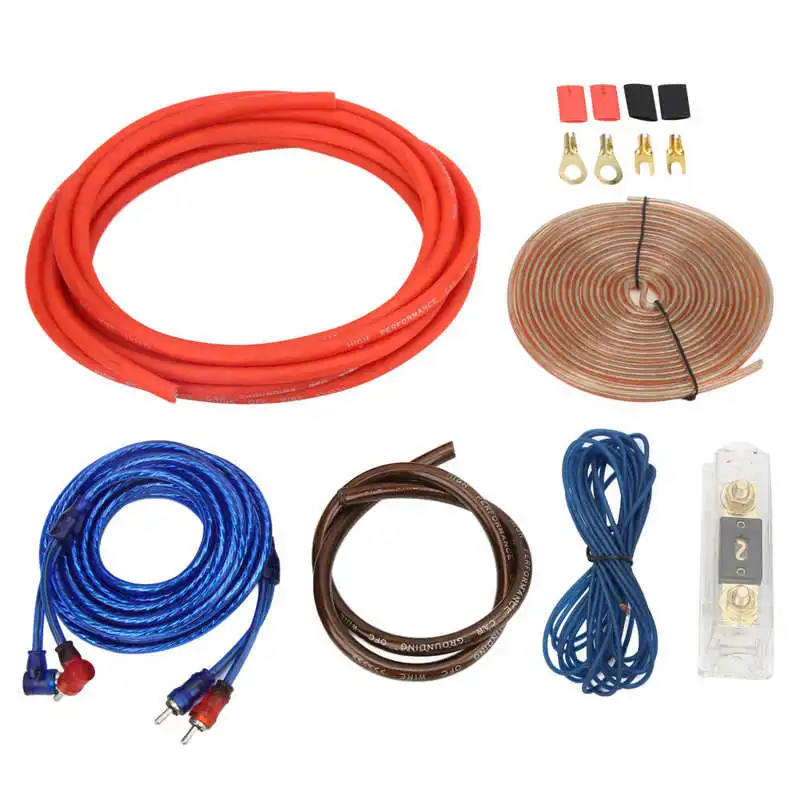 

Car Audio Wiring Kit Wear Resisting Power Amplifier Installation Kit for Speaker for Subwoofer
