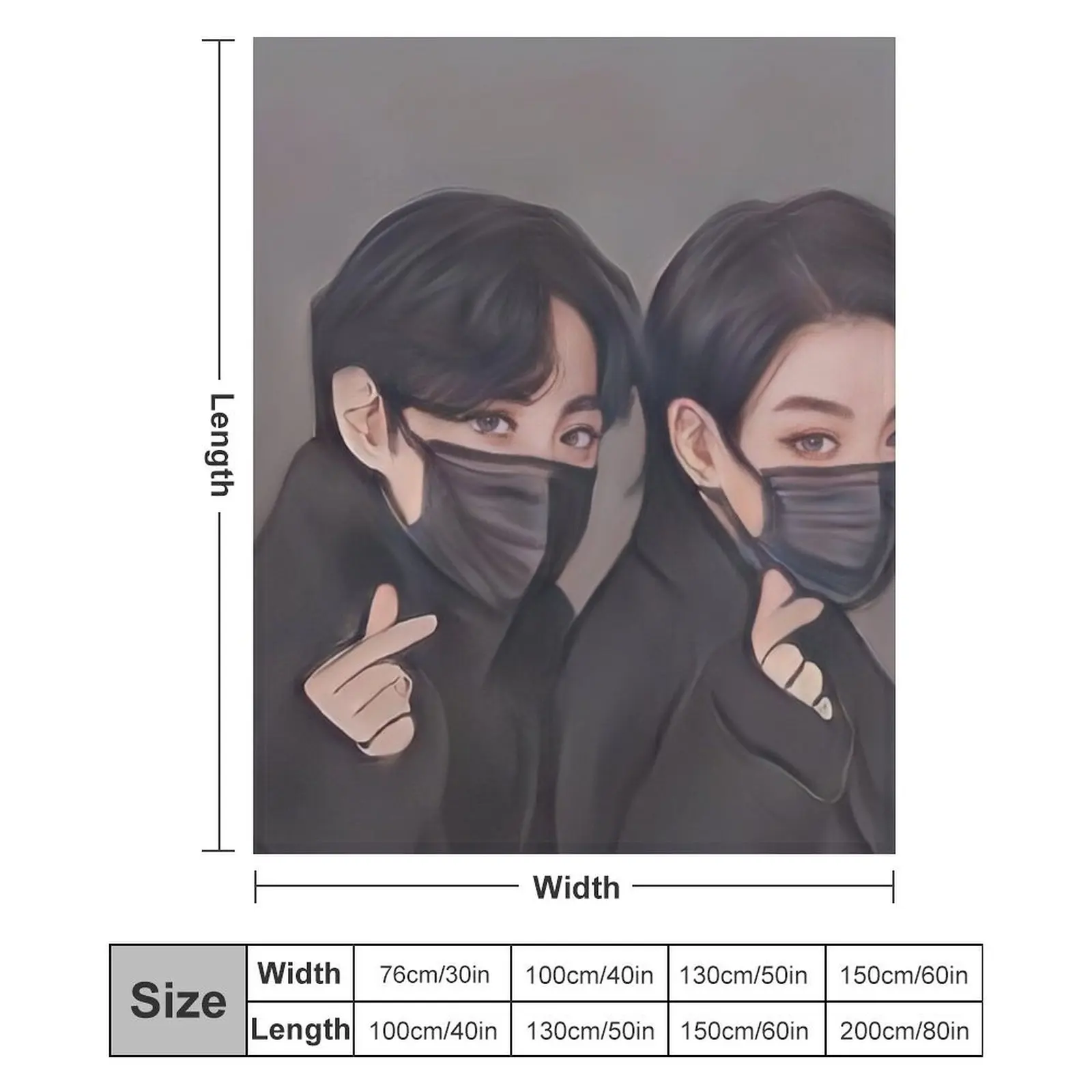 Taekook плюшевое одеяло