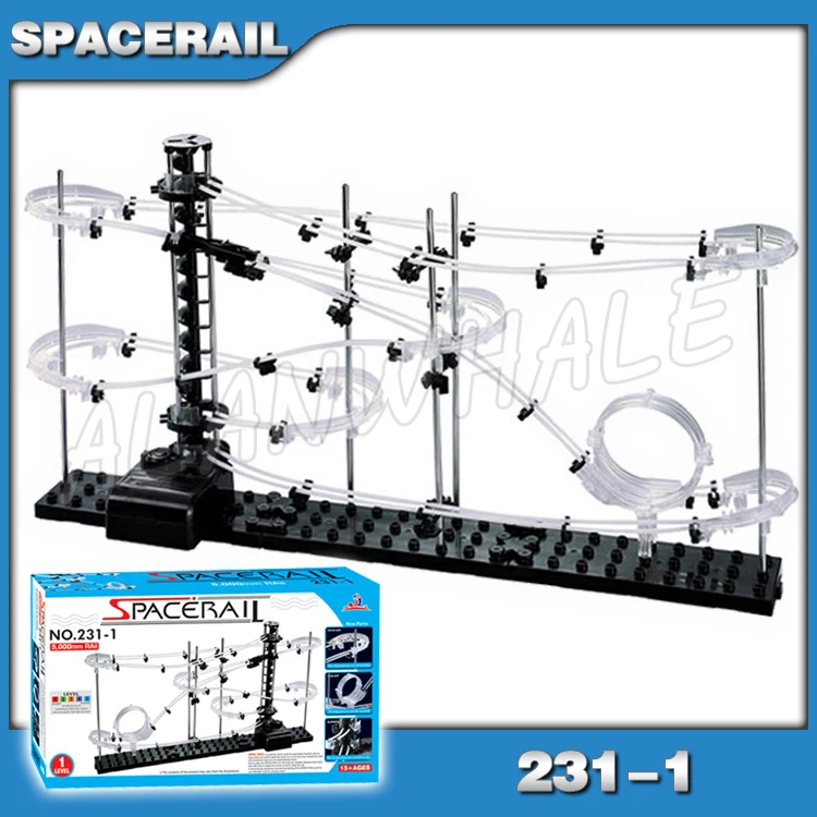 

500 см рельсовый Уровень 1 мраморный лабиринт американские горки Электрический Лифт модель здания для мальчика стержень Обучающие наборы вр...