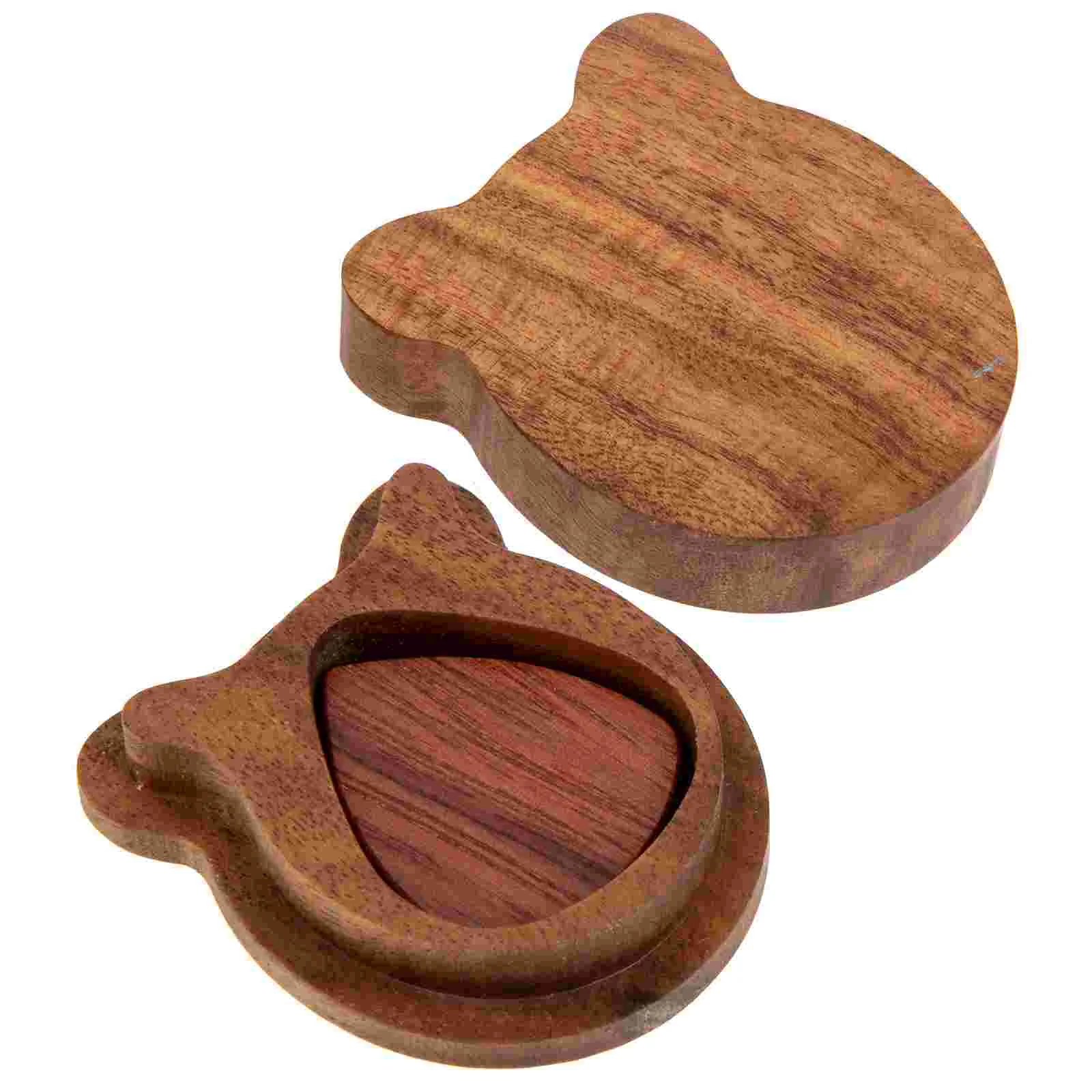 

Guitar Pick Holder Picks Wood Wooden Box Folk Plectrum Plectrums Electric Accessories Stringed Ukuleles Thumb Finger Mandolin