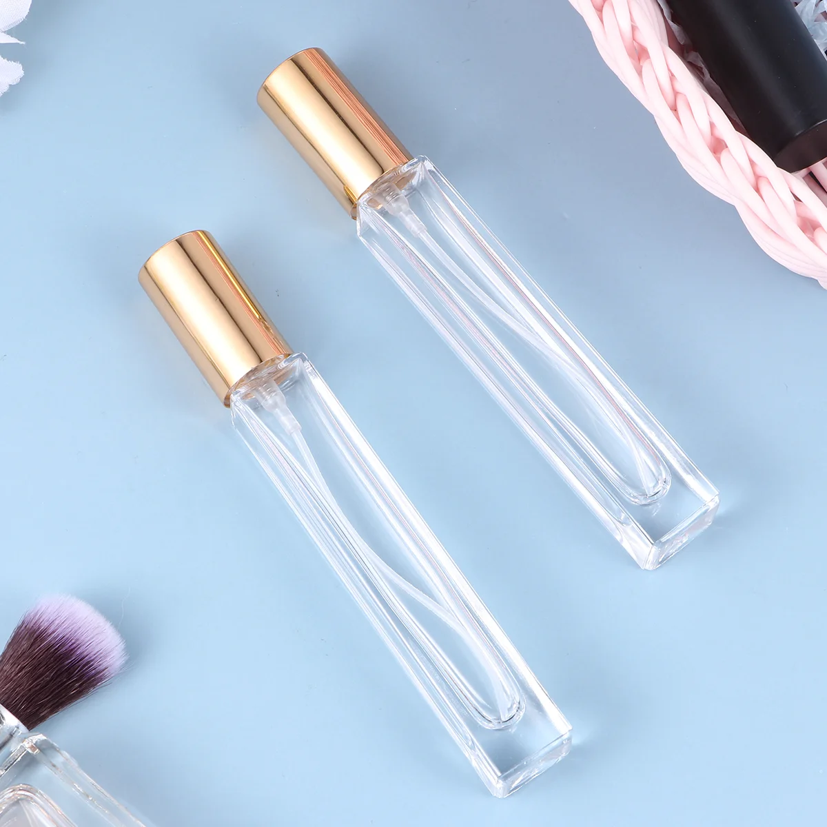 

5pcs Empty Glass Spray Bottles Portable Travel Bottles Refillable Makeup Containers for Essential Oils Cleaning Products 10ml (