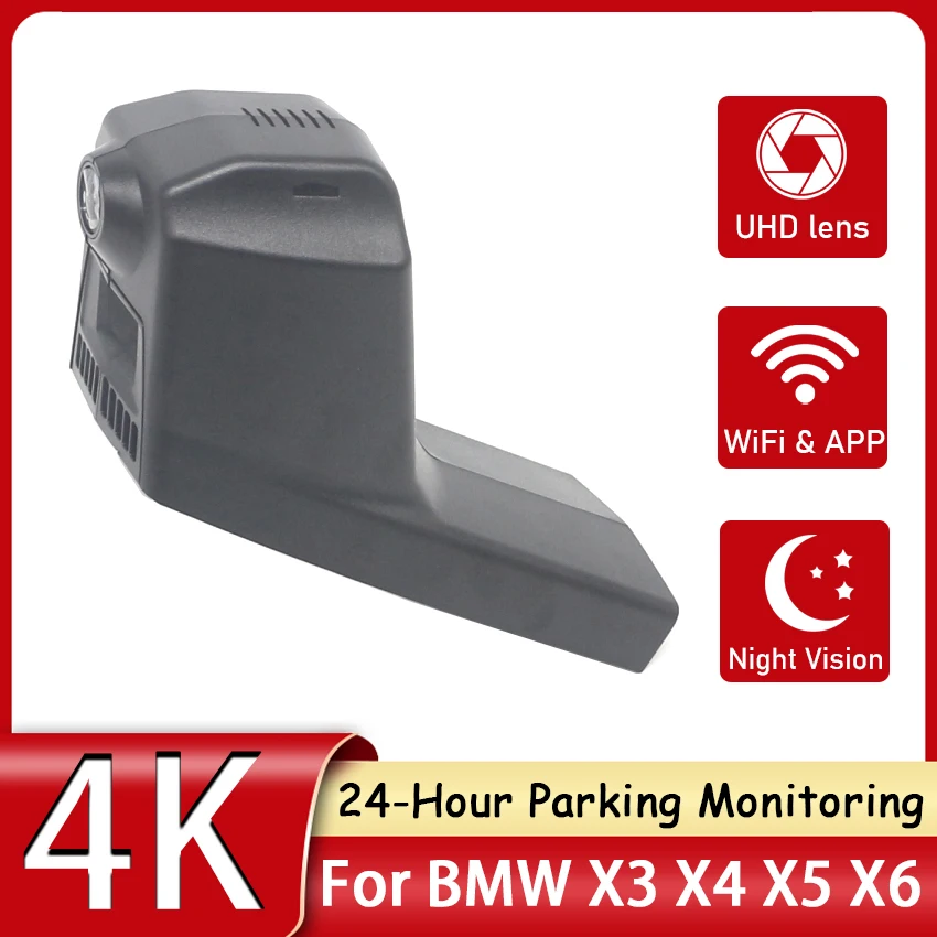 UHD 4K Car DVR Video Recorder Dash Cam Camera 24-Hour Parking Monitoring For BMW X3 F25 G30 G38 X4 F26 X5 F15 X5 F85 X6 F86 f87