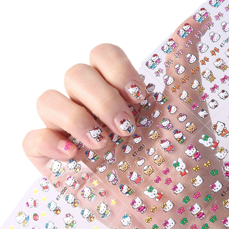 

Diy Sanrio Nail Decal Cartoon Dolls Hello Kitty Nail Sticker Anime Manicure Nail Art Decoration Toy For Girls