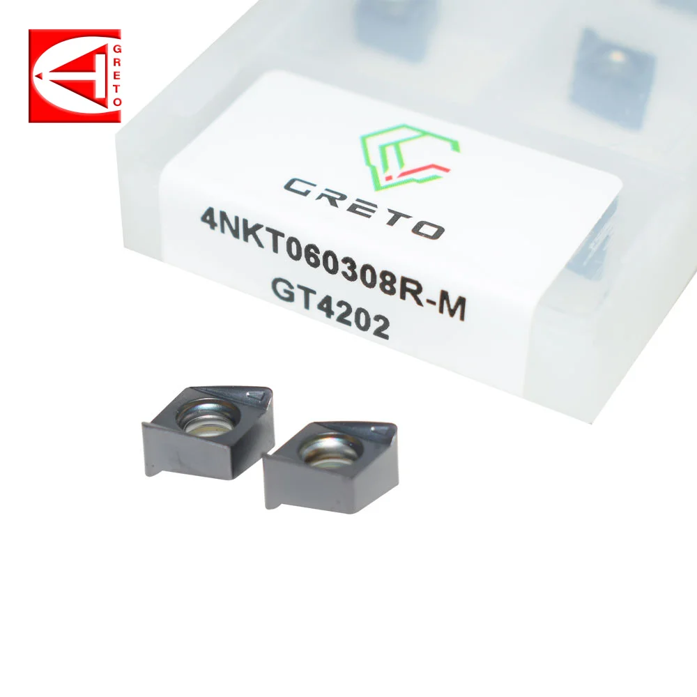 

GRETO 4NKT060308R-M GP1251 GT4202 Cemented Carbide Cnc Metal Tools For Milling Cutter 4NKT060308 4NKT 060308R M