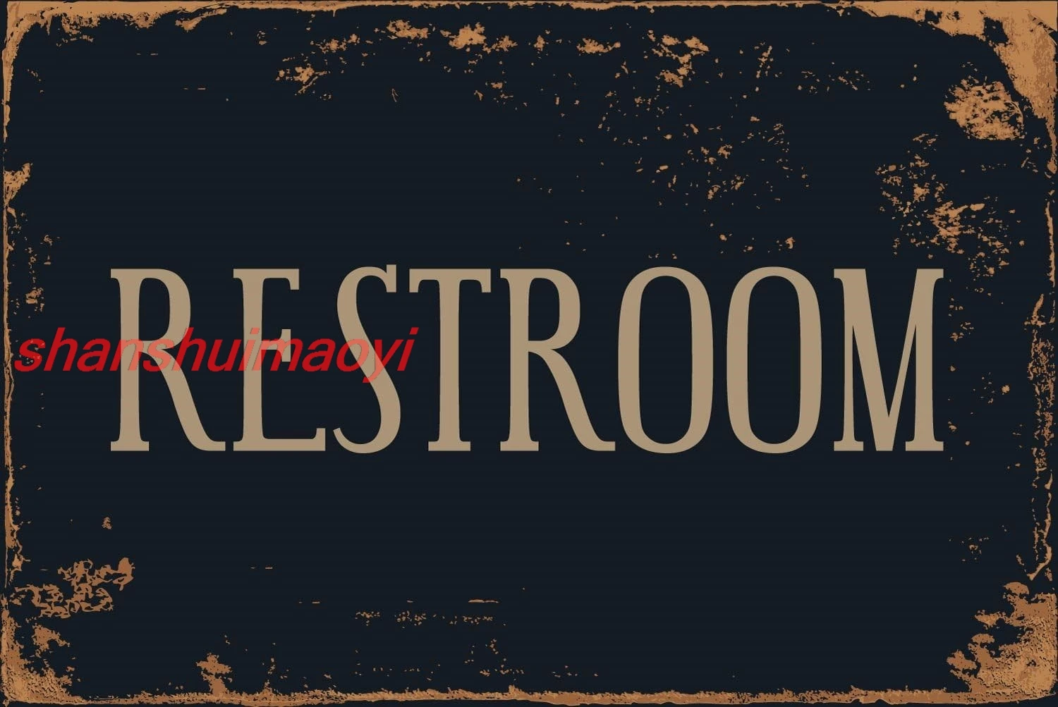 НаклейкаПират Туалет 1 8 x 12 дюймов Винтажный алюминиевый ретро-металлический