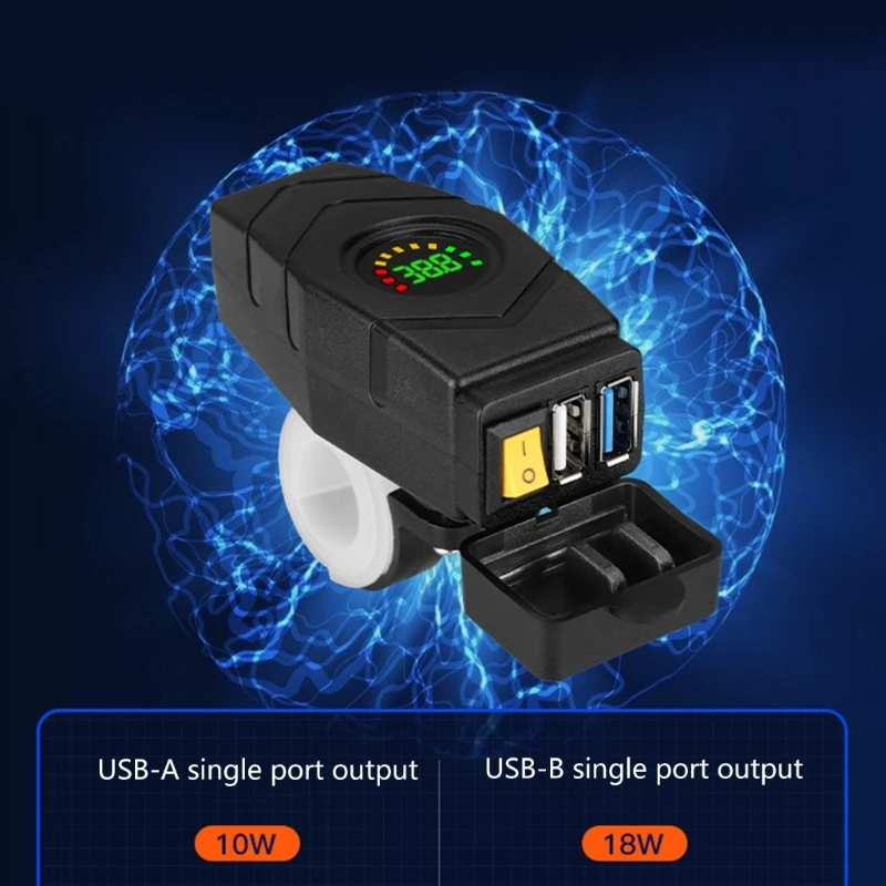 20-80 В руль электронного велосипеда USB зарядное устройство 24 36 48 60 QC3.0 адаптер для