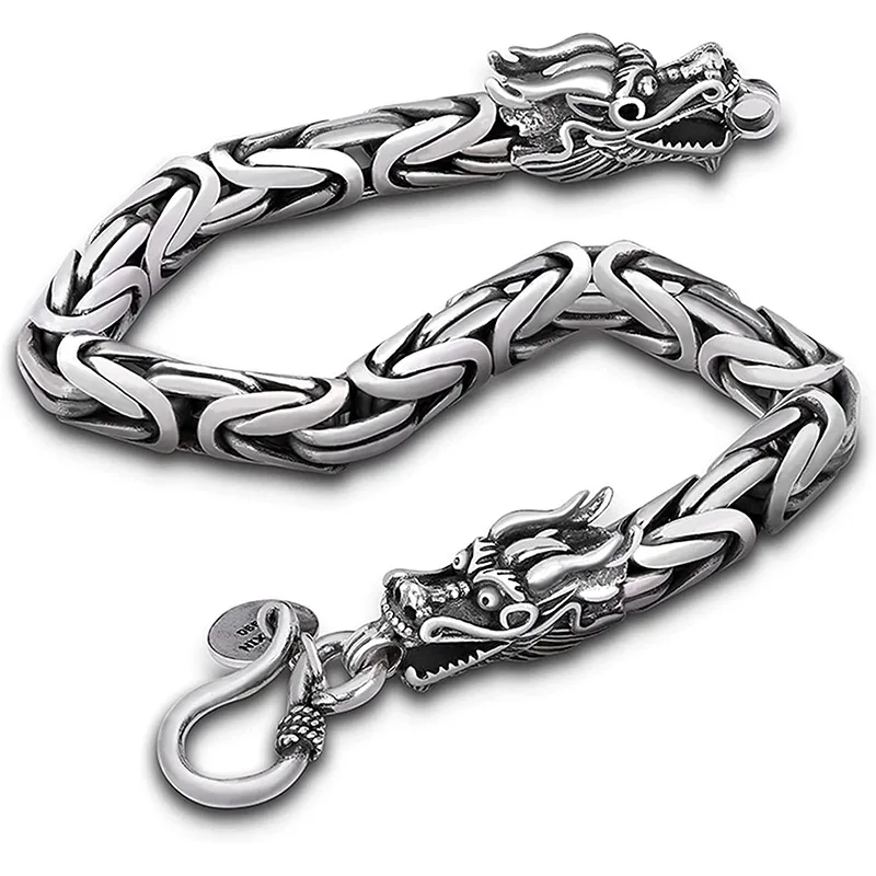

Men's Vintage Dragon Head Keel Bracelet for Men Punk Gothic Dragon Keel Animal Bangle Cuff Bracelet Hippop Jewelry Gifts