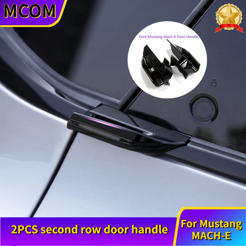 

Car Accessories Door Handle Ford Electric Mustang Mach-E Rear Door Accessory Accessories Black ABS Material 2pcs Free Shipping
