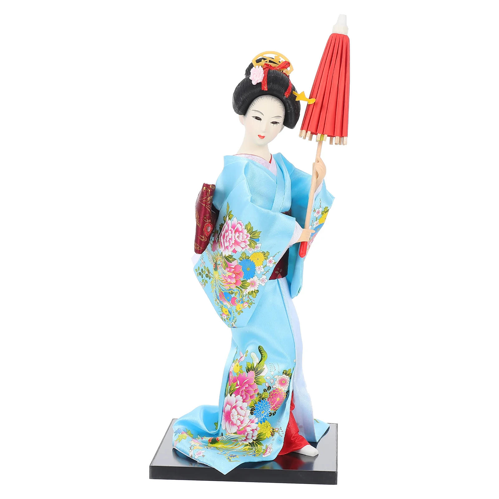 

Japanese Geisha Kimono Asian Kimono Traditional Maiko Kokeshi Figurine for Desktop Ornaments