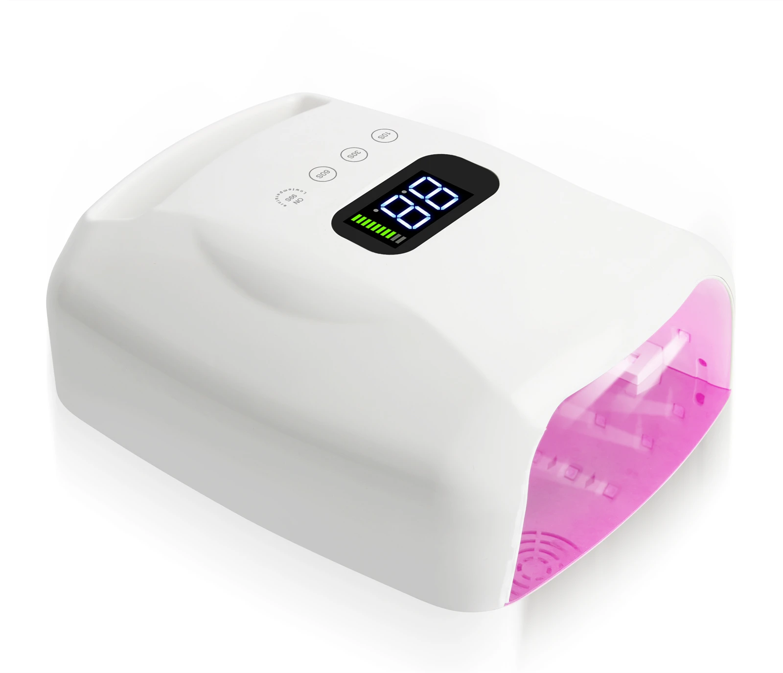

2022 new Nail Dryer Rechargeable Cordless Painless 96w Gel UV LED Nail Lamp Professional Polish Nail Light Double Light Source