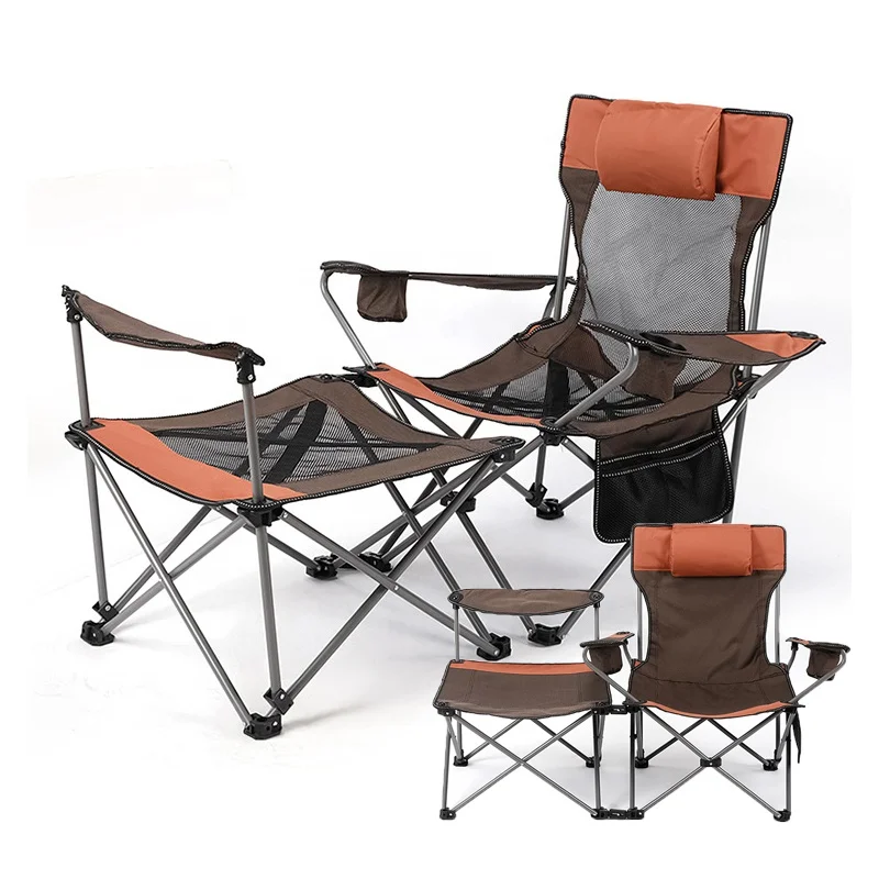 

2 in 1 camping chairs folding portable camping chair with headrest