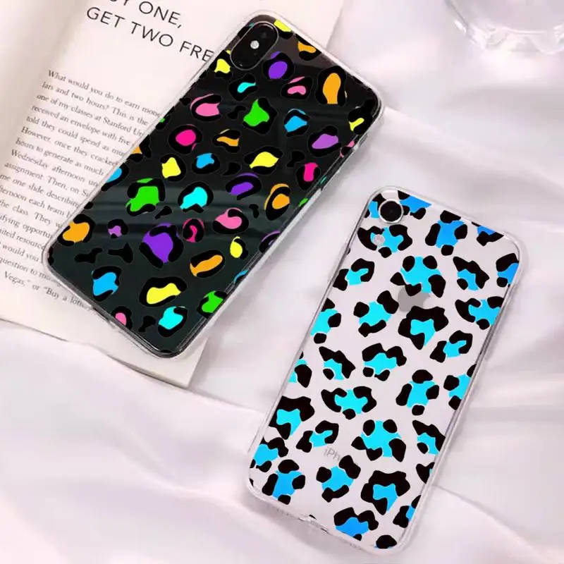 

Leopard Print Phone Case for iPhone 11 12 13 mini pro XS MAX 8 7 6 6S Plus X 5S SE 2020 XR clear case