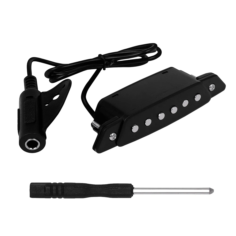 

Guitar Sound Hole Pickup with Screwdriver Connecting Wire Accessories Magnetic Guitar Pickup for Classic Acoustic Guitar