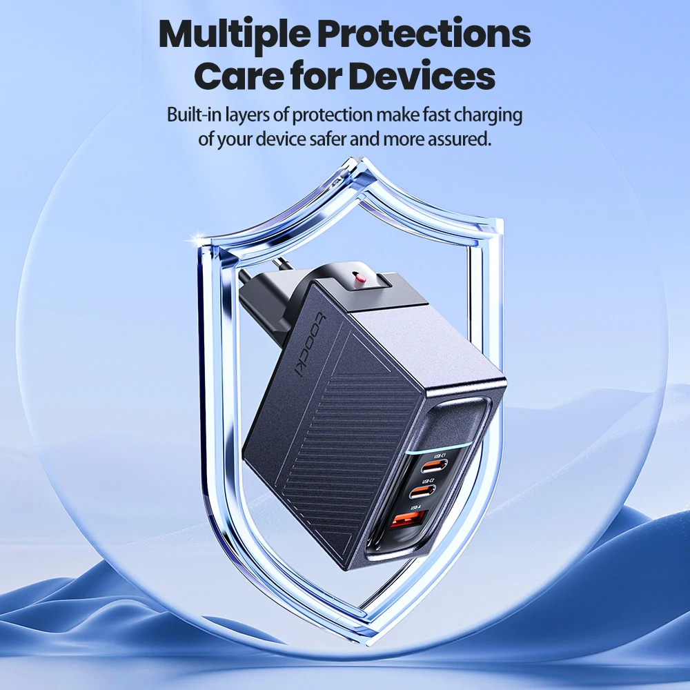 Toocki 100W GaN Charger Quick Charge 4.0 QC3.0 PD4.0 USB Type C Fast Charger for Macbook iPhone 14 13 Samsung S22 Huawei Xiaomi