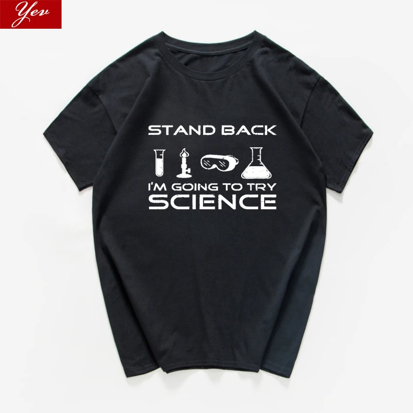 

Забавная Мужская футболка с надписью «Я собираюсь попробовать наука», Мужская футболка в стиле хип-хоп, хипстерская уличная одежда, мужская...