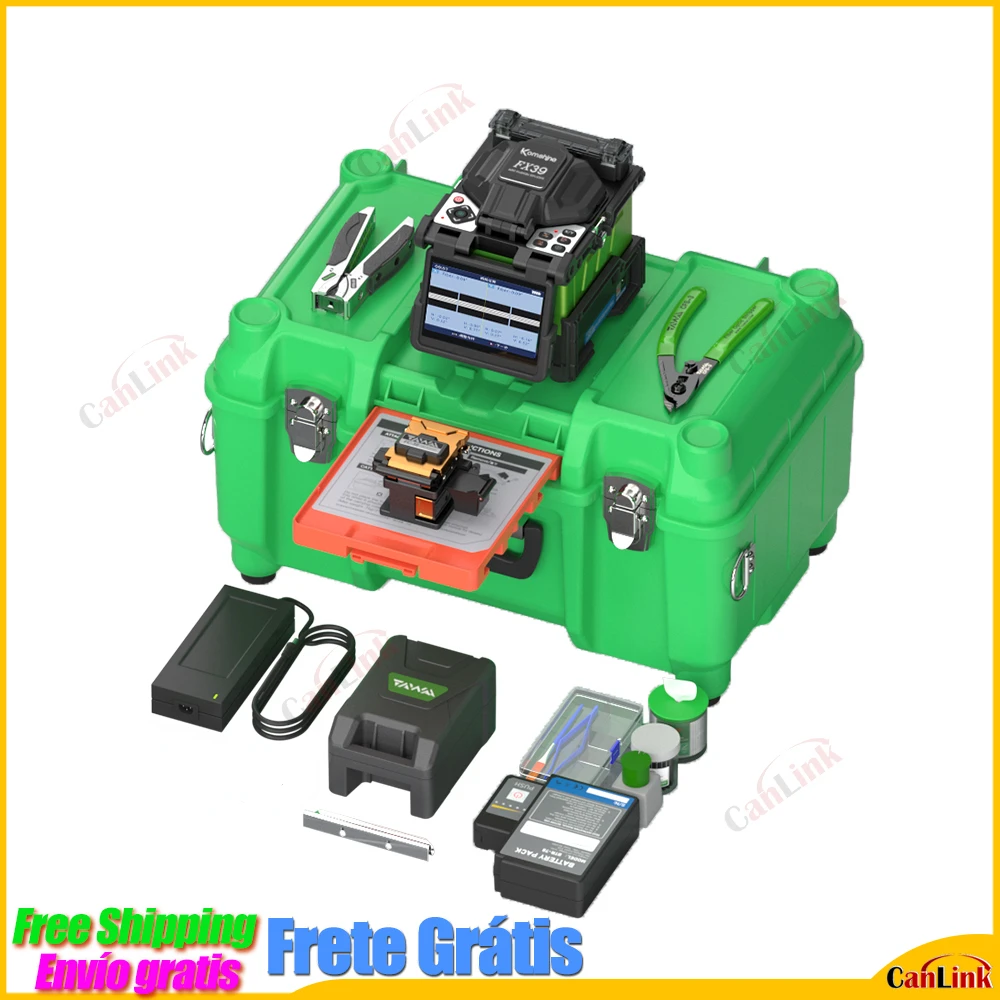 

Multifunction6 Motors Trunk Fusion Splicer Komshine Fx39 6s Splicing;16s Heating.7800mah Battery 400 Cycles Splicing And Heating