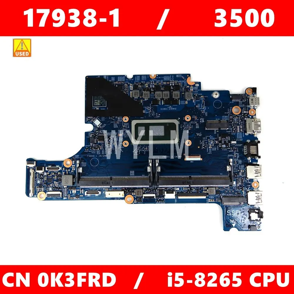 

Б/у материнская плата для процессора 17938-1 i5-8265 для Dell latitude 3500