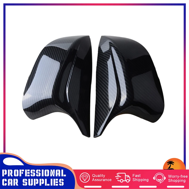 

Крышки для боковых зеркал заднего вида автомобиля, глянцевые черные боковые зеркала из углеродного волокна, декоративные крышки, подходят ...