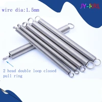 1pcs wire dia 1 5mm 304 stainless steel dual hook small tension spring outer dia 10mm 12mm 15mm 16mm 18mmlength 110 325mm