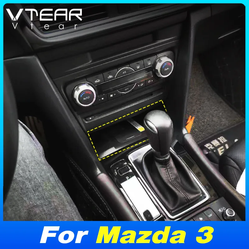 

Автомобильное беспроводное зарядное устройство Qi 15 Вт, центральная консоль, панель быстрой зарядки телефона для Mazda 3 Axela BM BN, аксессуары для интерьера 2014-2018