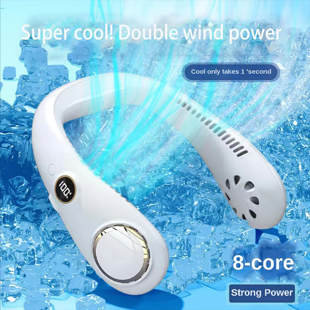 

Portable Neck Fan. 360° Cooling Bladeless Air Conditioner Cooling, Wearable Personal Fan. For Outdoor Home Travel Sports