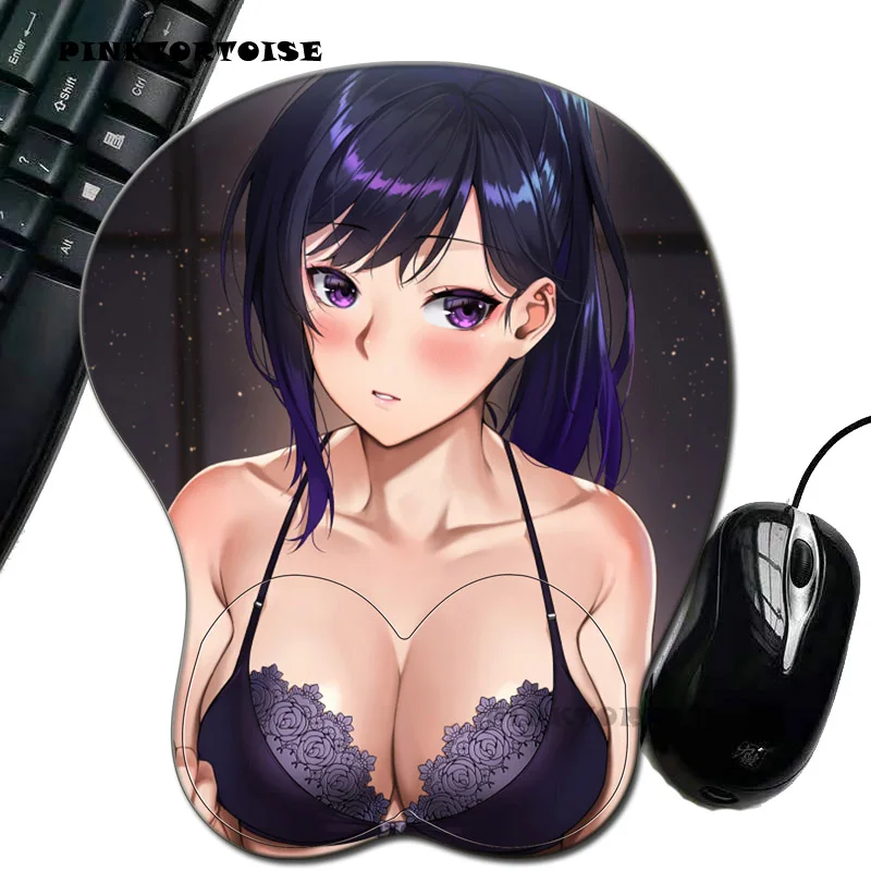 PINKTORTOISE Kinana Anime 3D Gaming Mouse pads with Silicone Gel Wrist Rest Mousepad Mat for LOLCSGO
