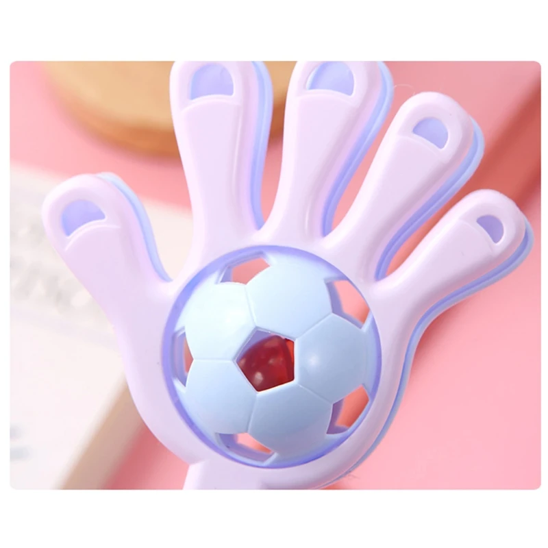 1 Pc Baby Rattle Toys Double Ball Inside Hands Clap Kids with Cute Face Toys Sleeping Accompany Animal Shaped Tumbler Rattle