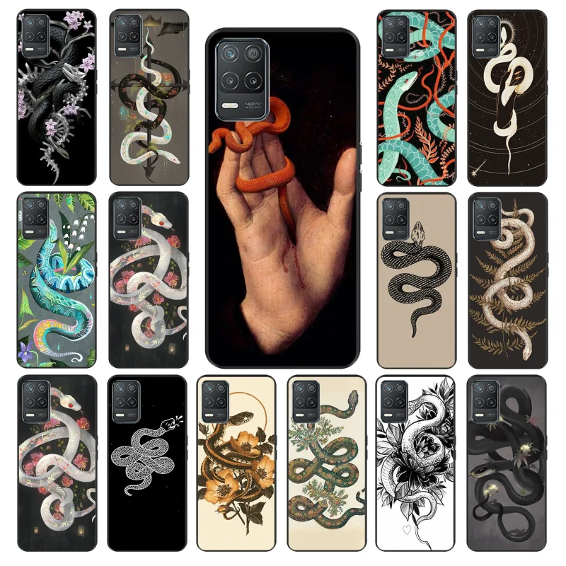 

Hand Snake Flower Art Phone Case for OPPO Realme GT 2 Pro X2 Pro XT C25S 8 7 6 Pro 6i GT Master C3 C21 C21Y C11 X3 SuperZoom