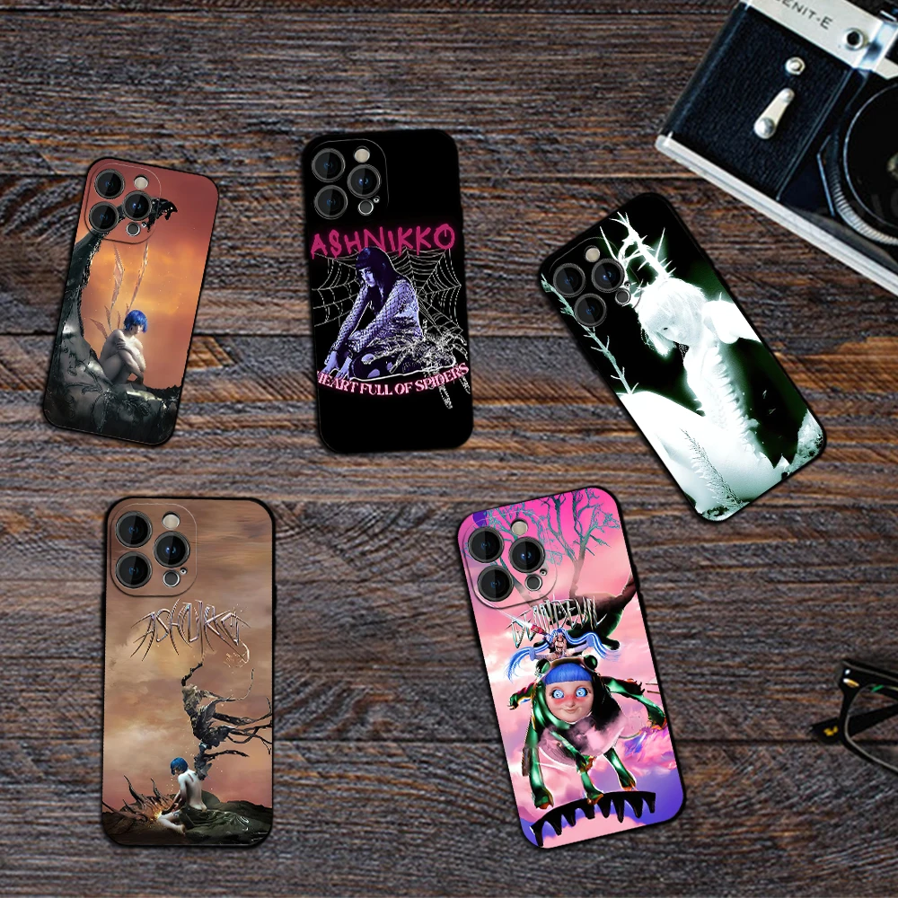 Rapper A-Ashnikko Weedkiller Phone Case for iPhone 12 11 13 14 15 16 Max Pro Plus Black Soft Silicone Cover