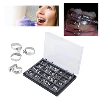 80pcs dental buccal tubes stainless steel tooth orthodontic rings dentist materials straight wire bow belt dentistry accessories
