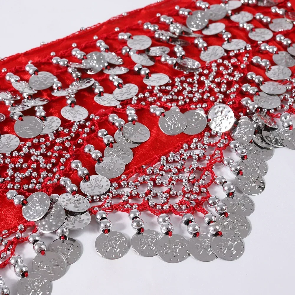 Дешевая танцевальная одежда женская тренировочная треугольный шарф на бедрах